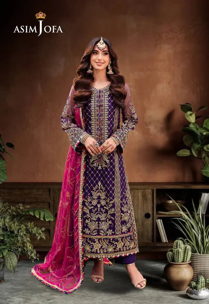 Asim Jofa Chiffon Suit-Replica Suits-Replica Zone