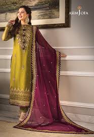 Asim Jofa Chiffon Suit-Replica Suits-Replica Zone