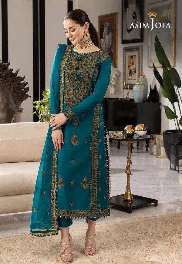 Asim Jofa Chiffon Suit-Replica Suits-Replica Zone