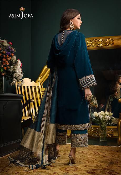 Asim Jofa-Navy-Chiffon-Replica Zone