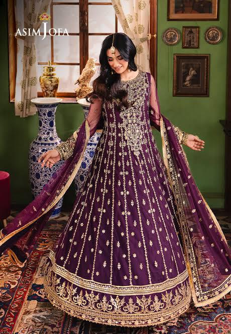 Asim Jofa Net Frock-Bridal Suits-Replica Zone