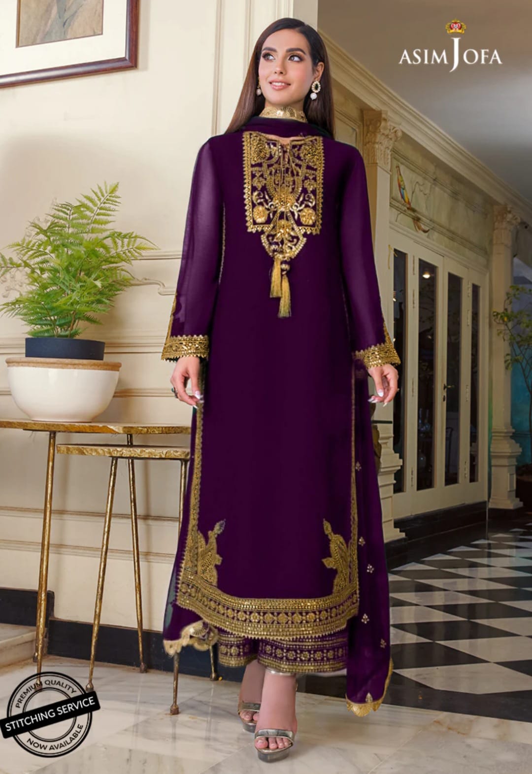 Asim Jofa-Purple-Chiffon-Replica Zone