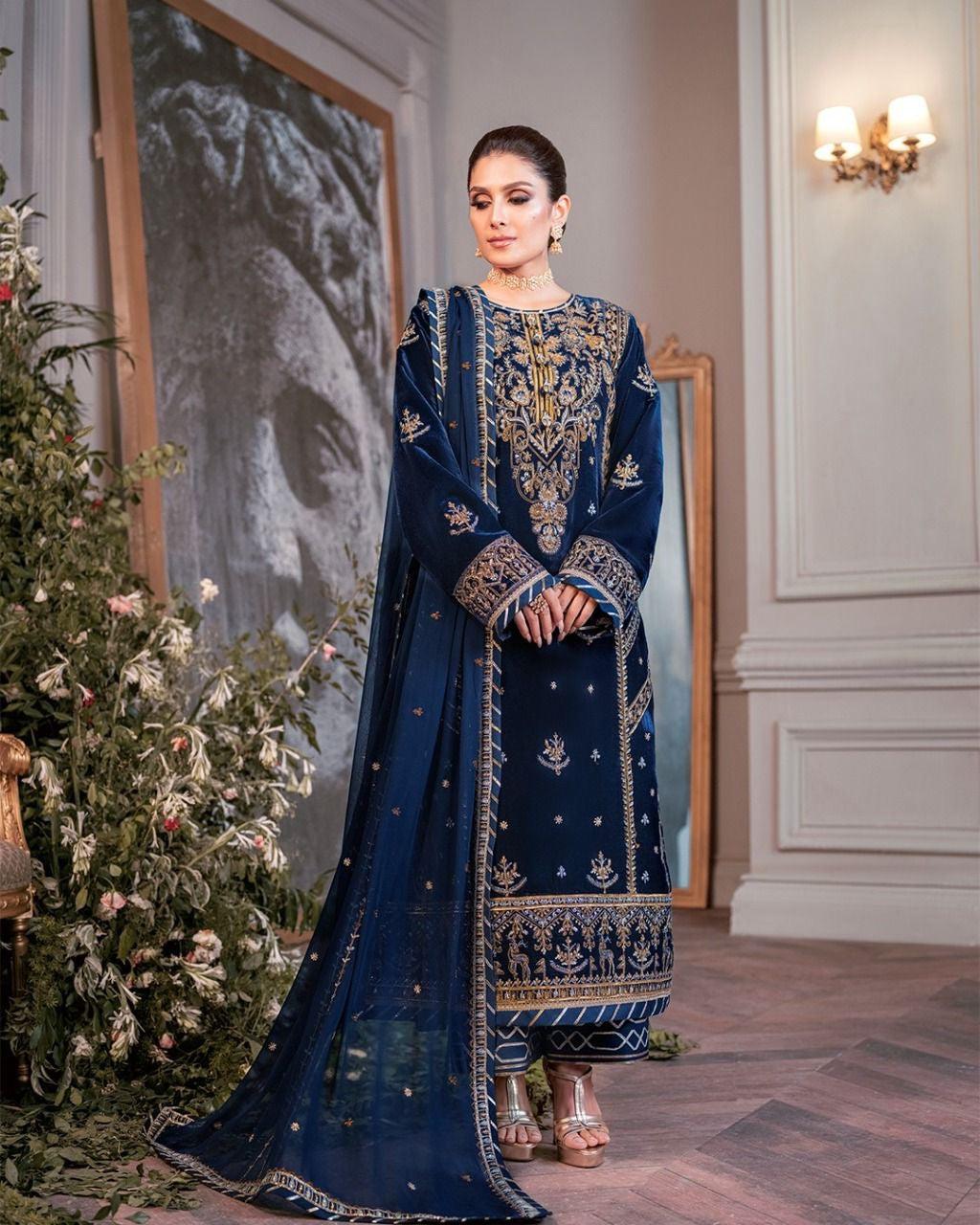 Asim Jofa Velvet Suit-Replica Suits-Replica Zone