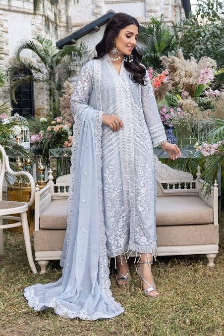 Azure Chiffon Suit-Replica Suits-Replica Zone