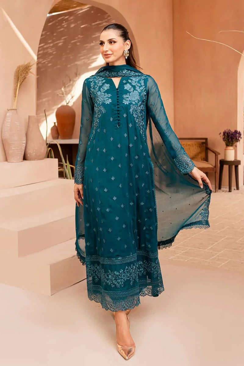 Azure Chiffon Suit-Replica Suits-Replica Zone