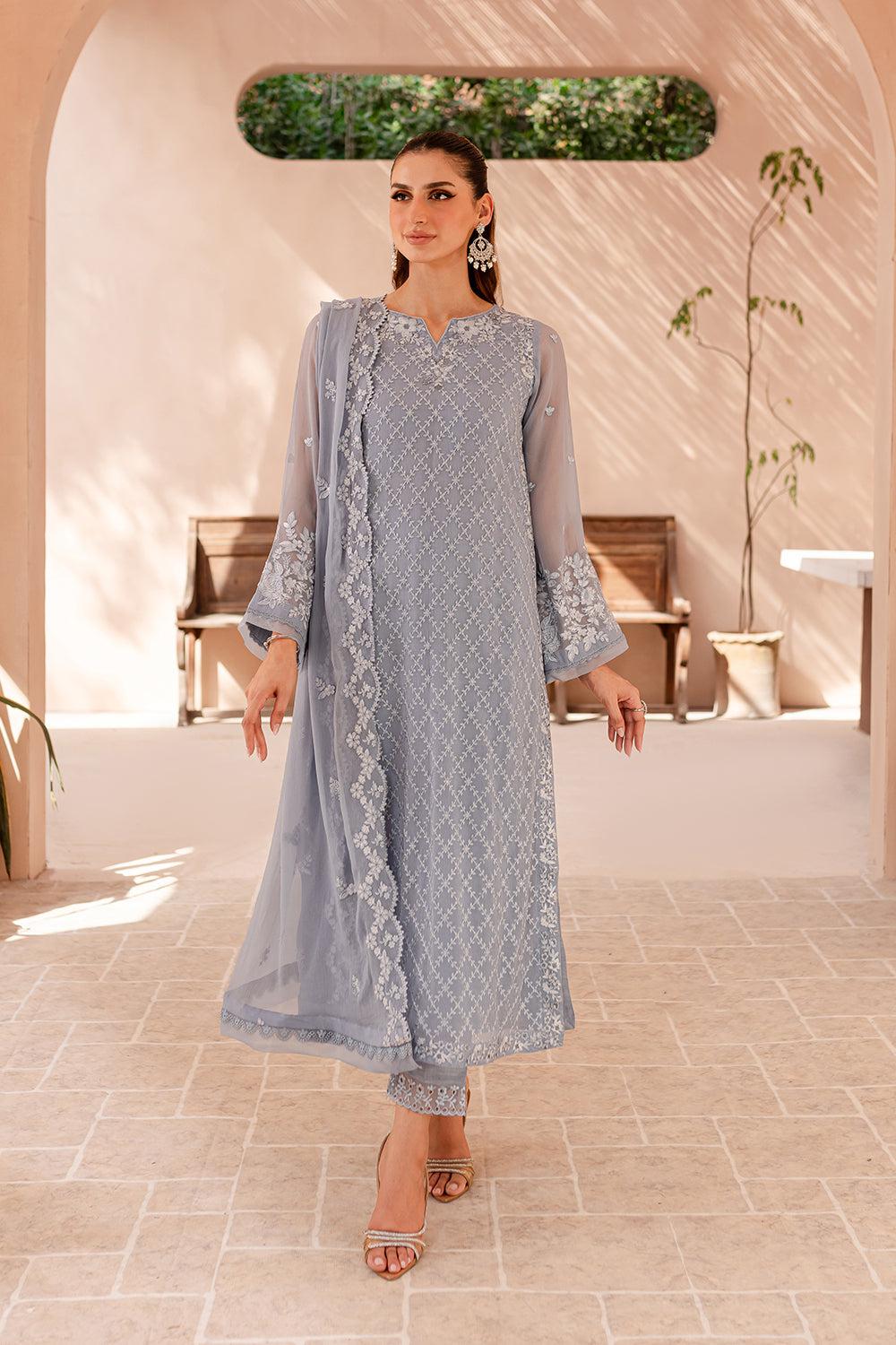 Azure Chiffon Suit-Replica Suits-Replica Zone