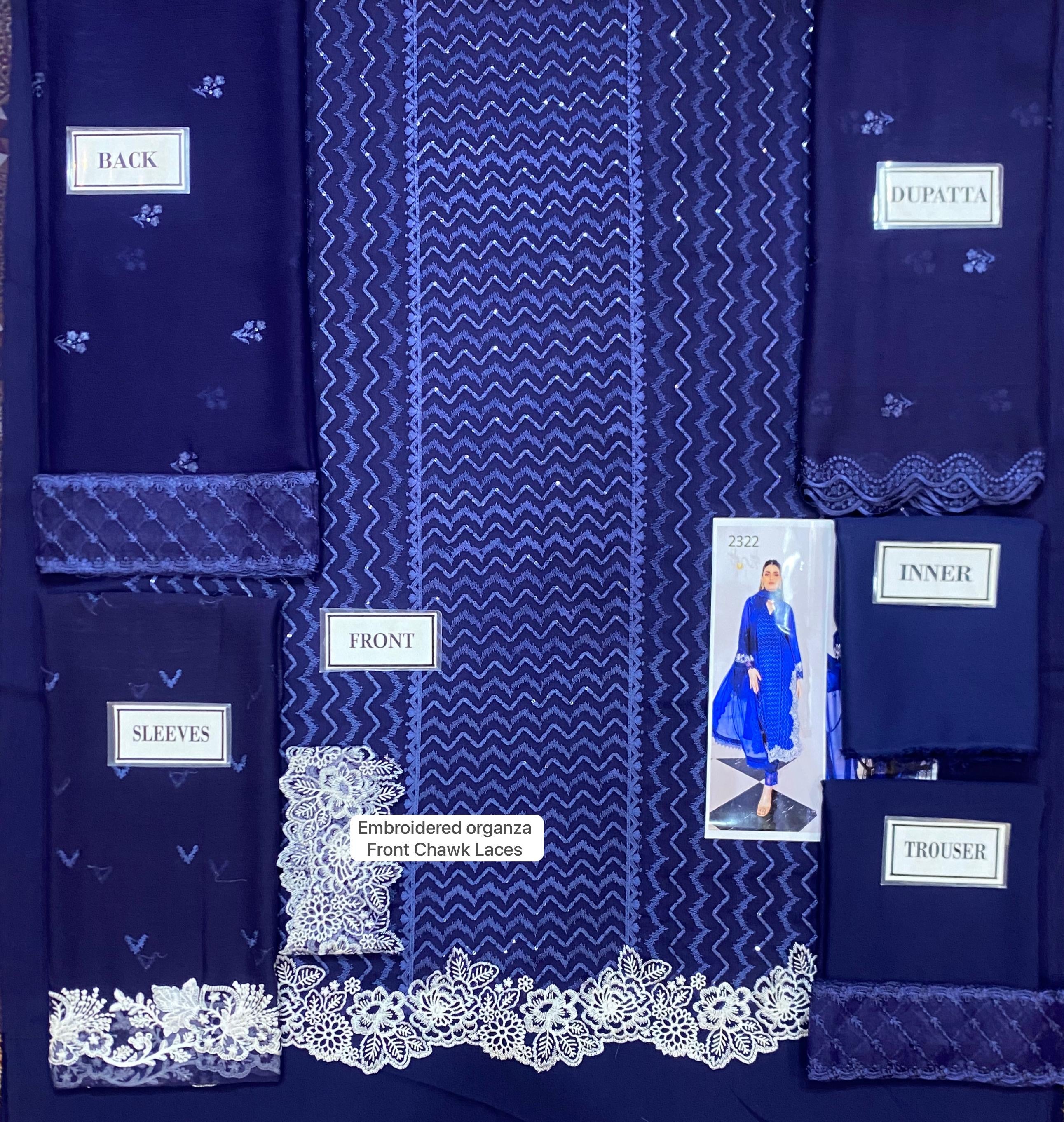 Azure Chiffon Suit-Replica Suits-Replica Zone