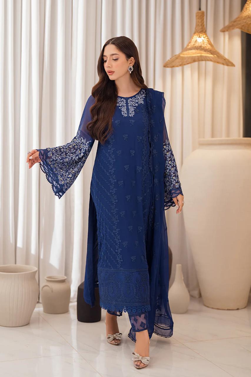 Azure Chiffon Suit-Replica Suits-Replica Zone