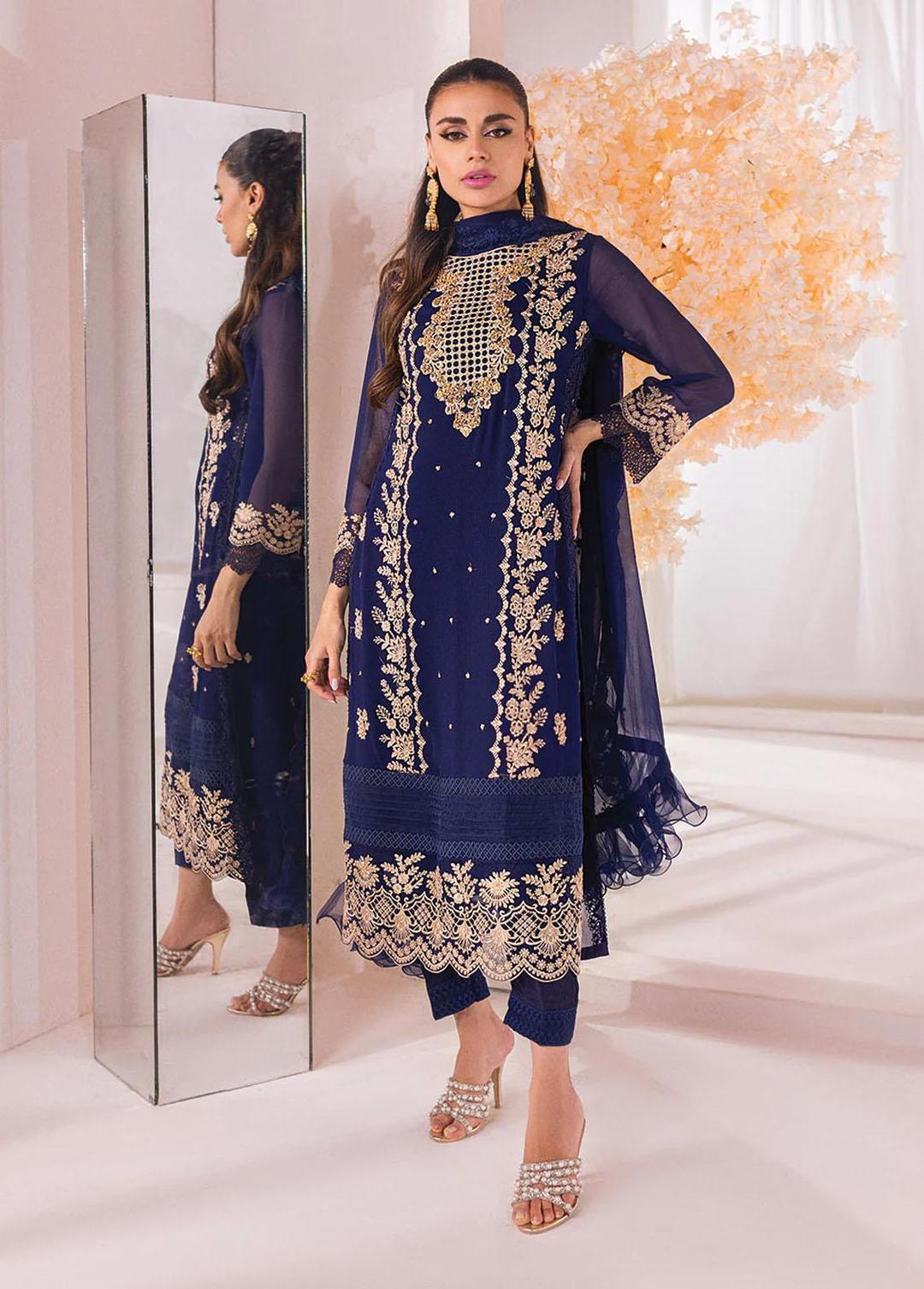 Azure Chiffon Suit-Replica Suits-Replica Zone