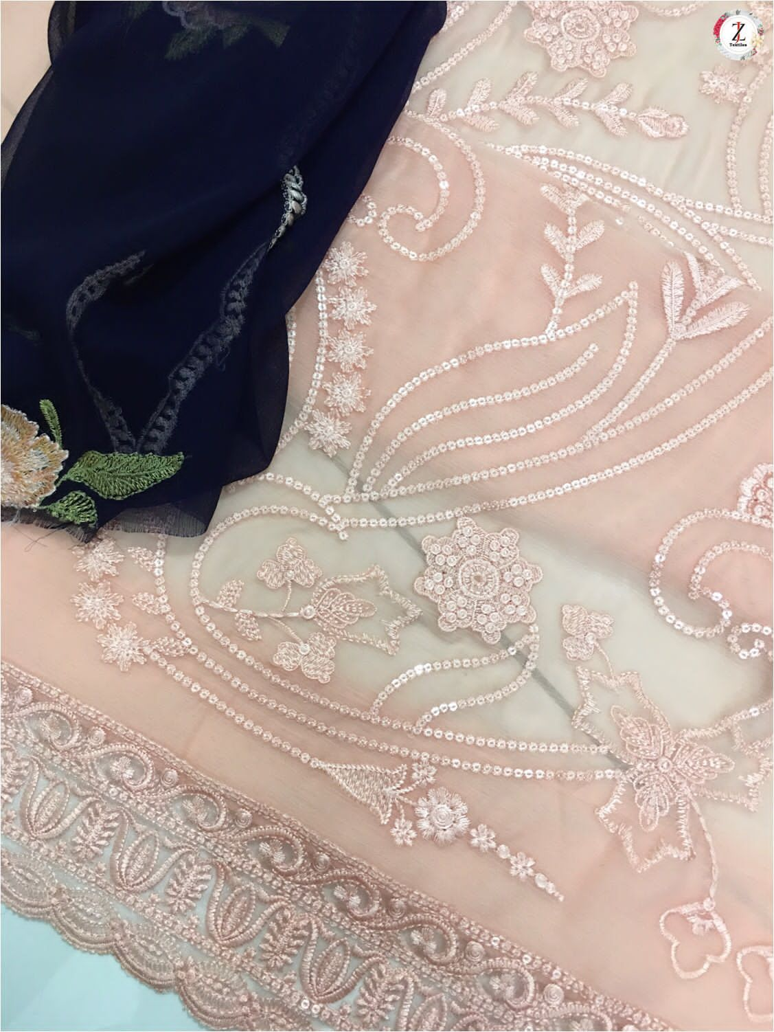 Azure Chiffon Suit-Replica Suits-Replica Zone