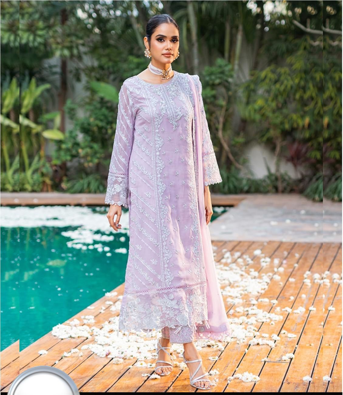 Azure Chiffon Suit-Replica Suits-Replica Zone