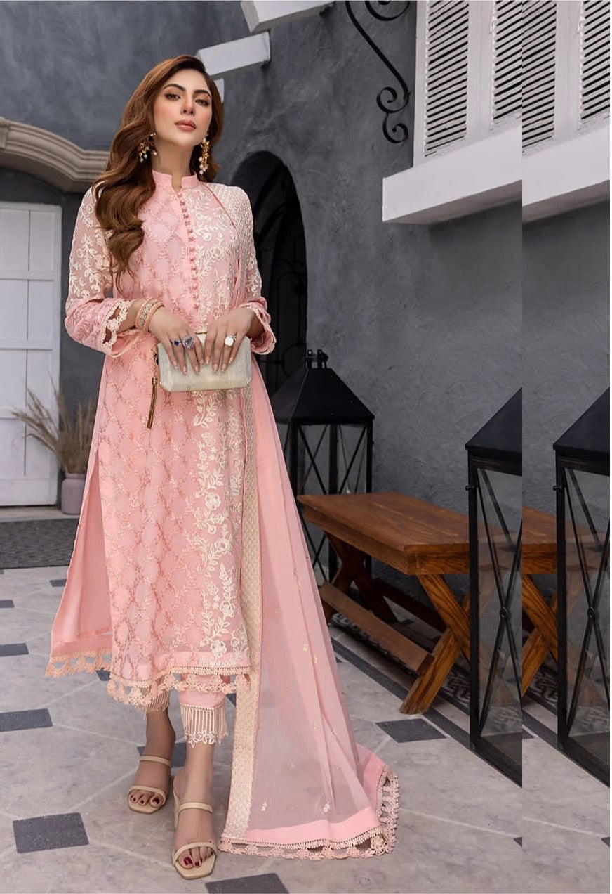 Azure Chiffon Suit-Replica Suits-Replica Zone