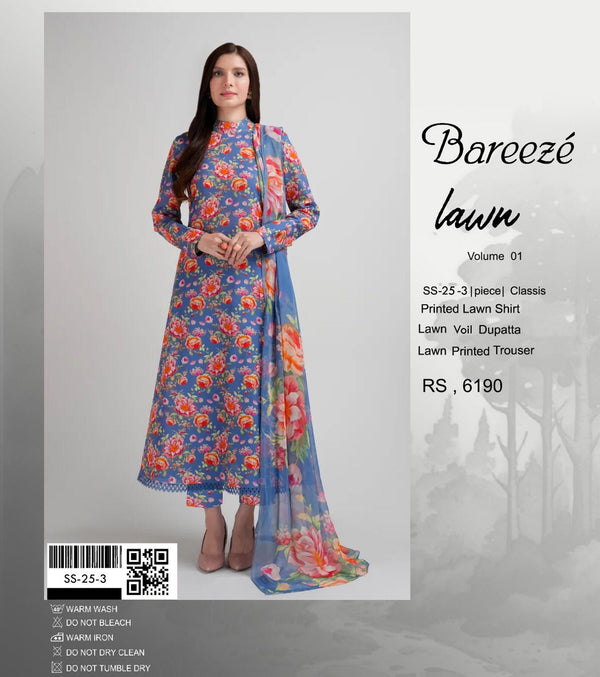 Bareeze Lawn Suit-Sale Suits-Replica Zone