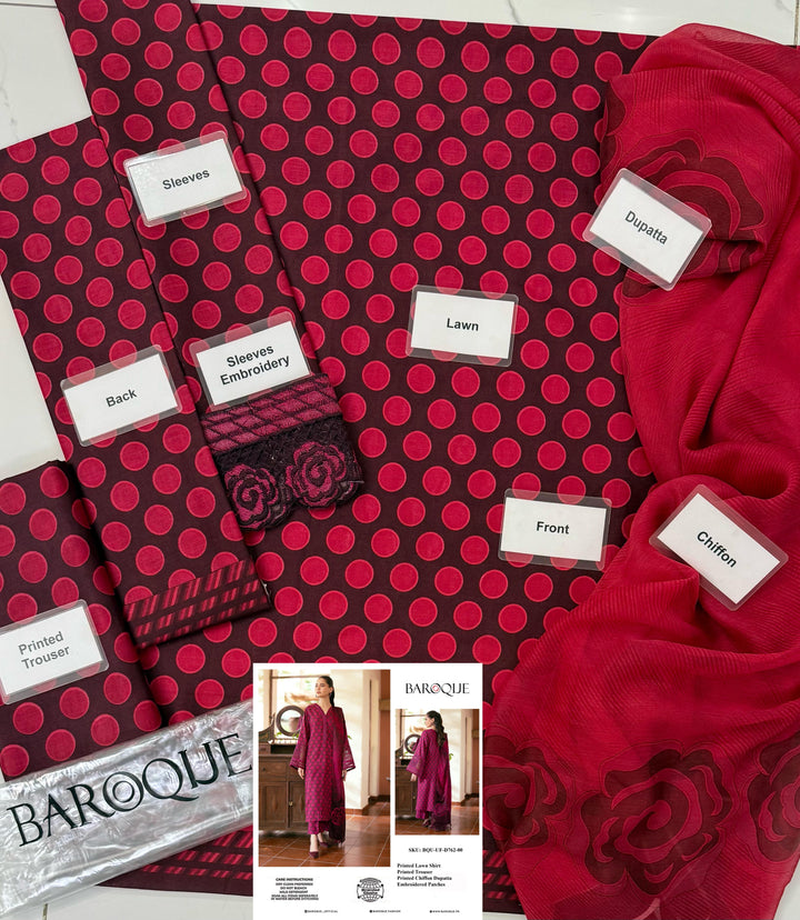 Baroque Lawn Suit-Lawn Suits-Replica Zone