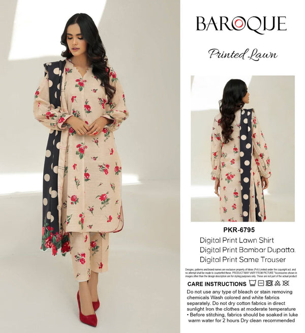 Baroque Lawn Suit-Sale Suits-Replica Zone