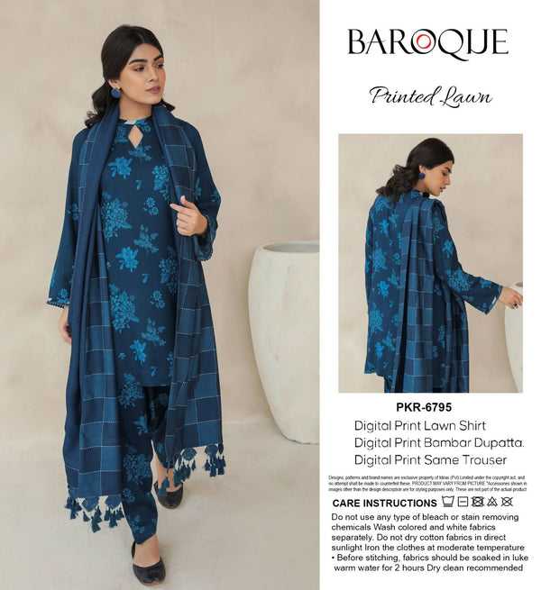 Baroque Lawn Suit-Sale Suits-Replica Zone