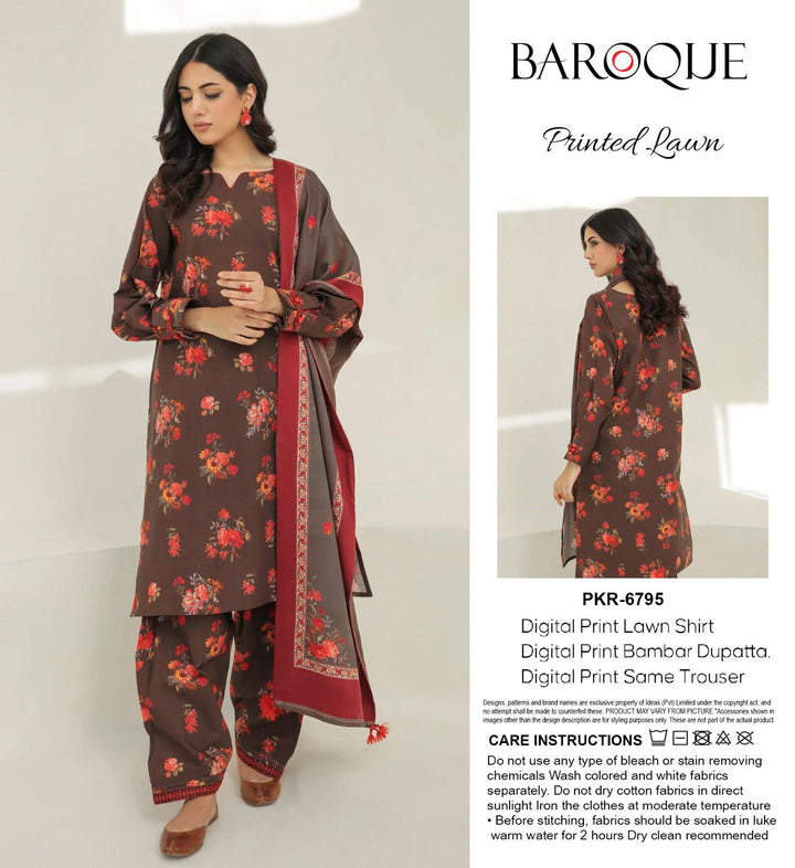 Baroque Lawn Suit-Sale Suits-Replica Zone