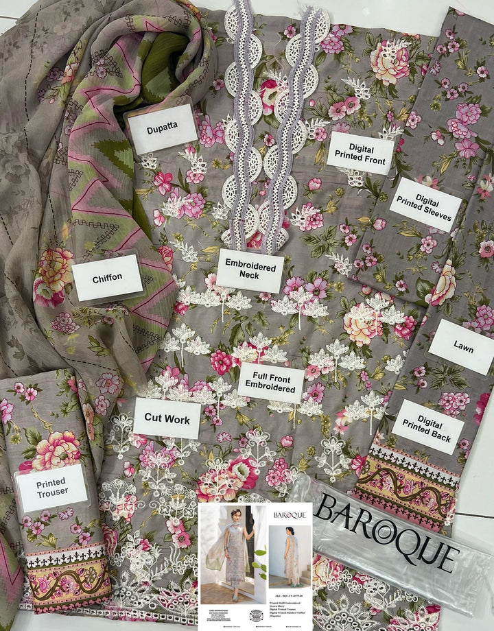 Baroque Lawn Suit-Lawn Suits-Replica Zone