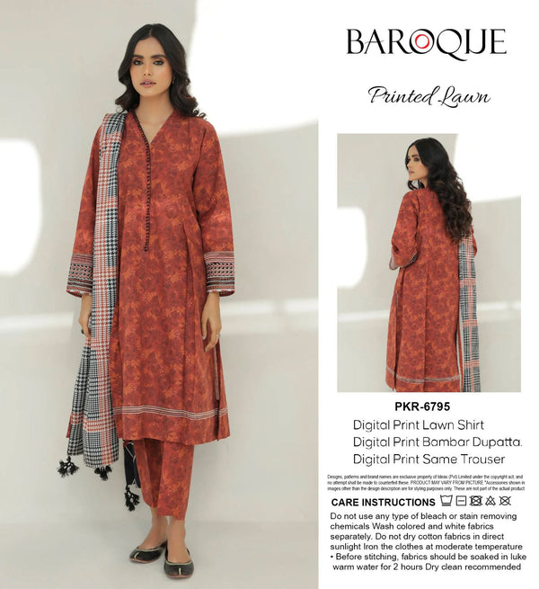 Baroque Lawn Suit-Sale Suits-Replica Zone