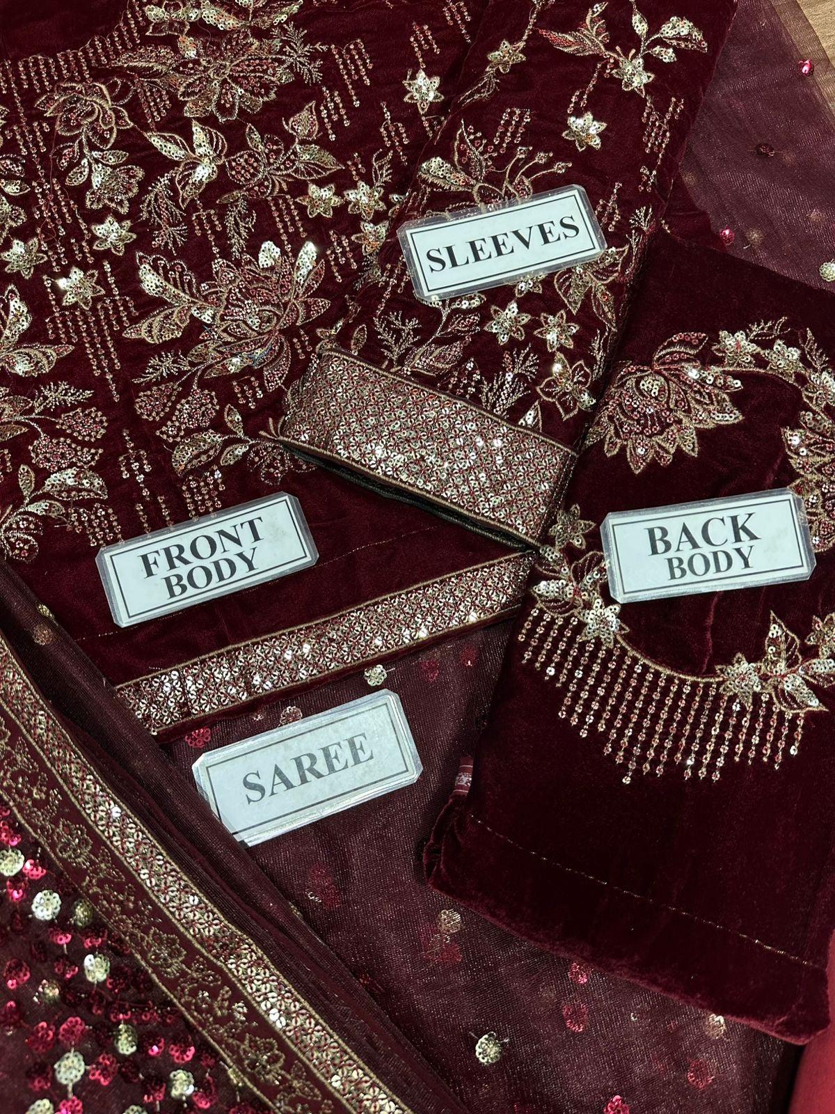 Baroque Net Saree-Bridal Suits-Replica Zone