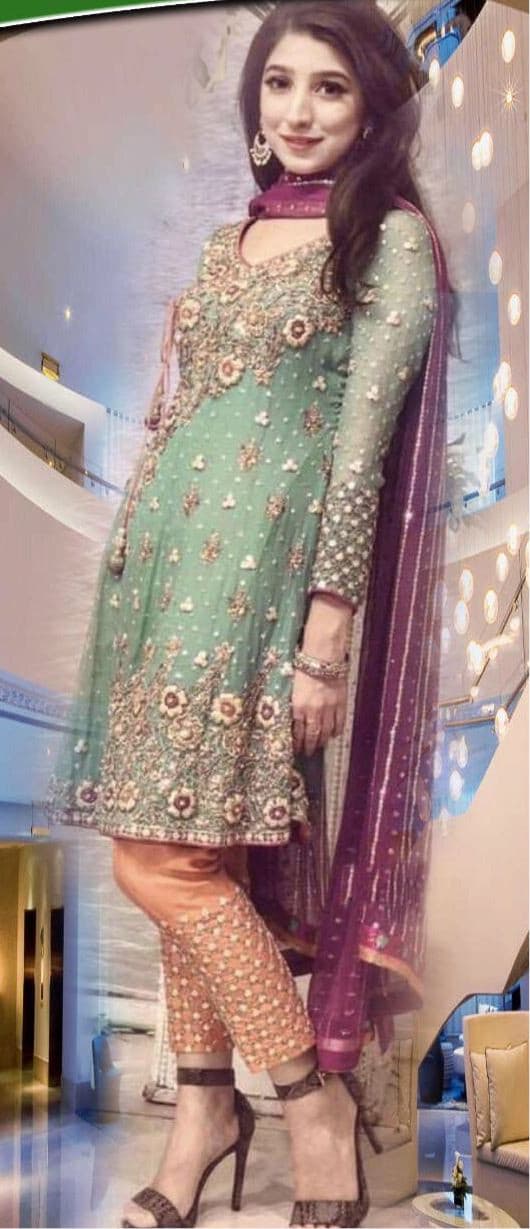 Chiffon Embroidered Suit-Replica Suits-Replica Zone