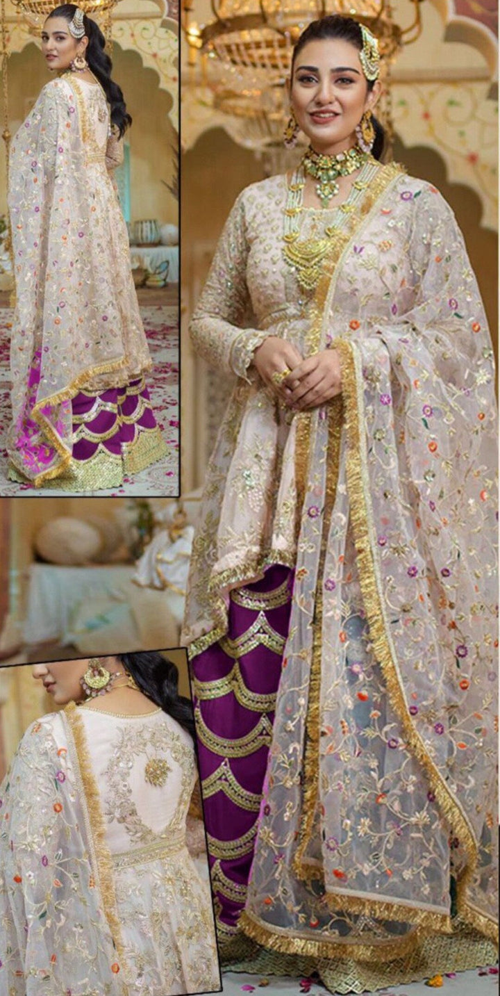 Designer Wedding Organza Suit-Replica Suits-Replica Zone