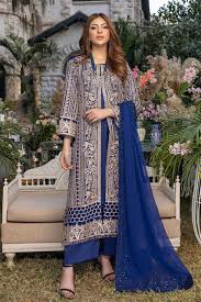 Azure Chiffon Suit-Replica Suits-Replica Zone