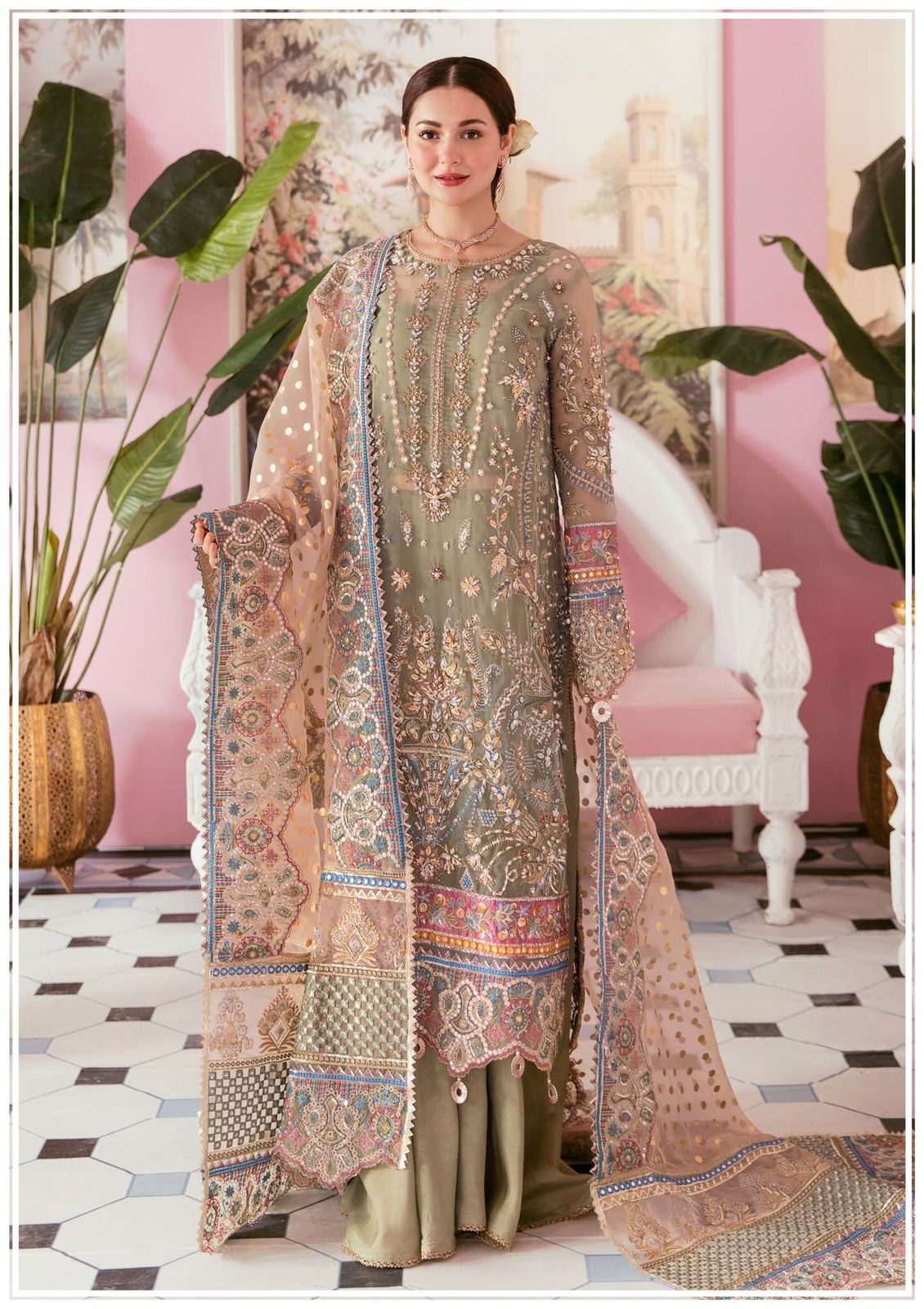 Elaf Organza Suit-Replica Suits-Replica Zone