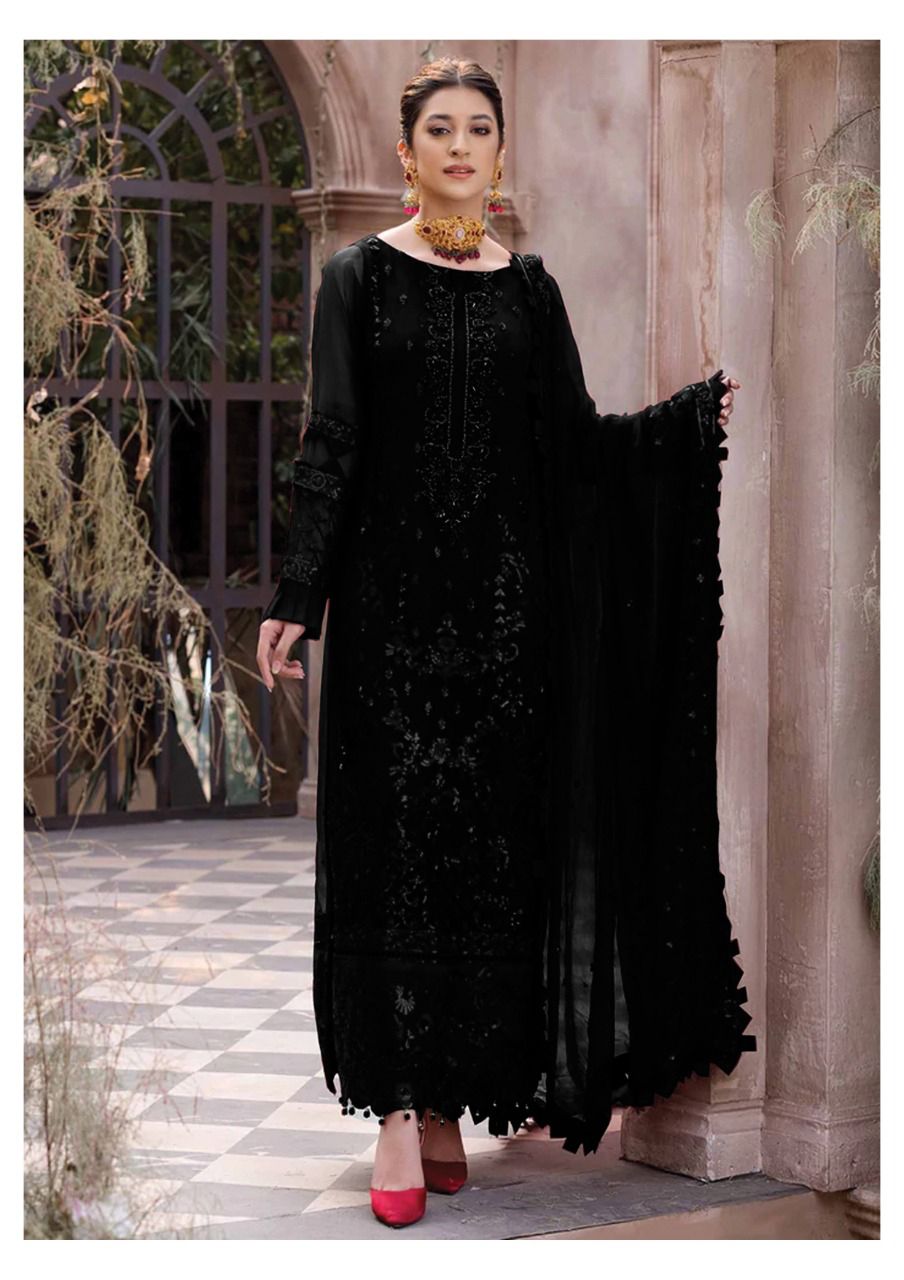 Emaan Adeel Chiffon Suit-Replica Suits-Replica Zone