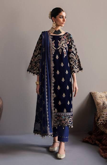 Emaan Adeel Chiffon Suit-Replica Suits-Replica Zone