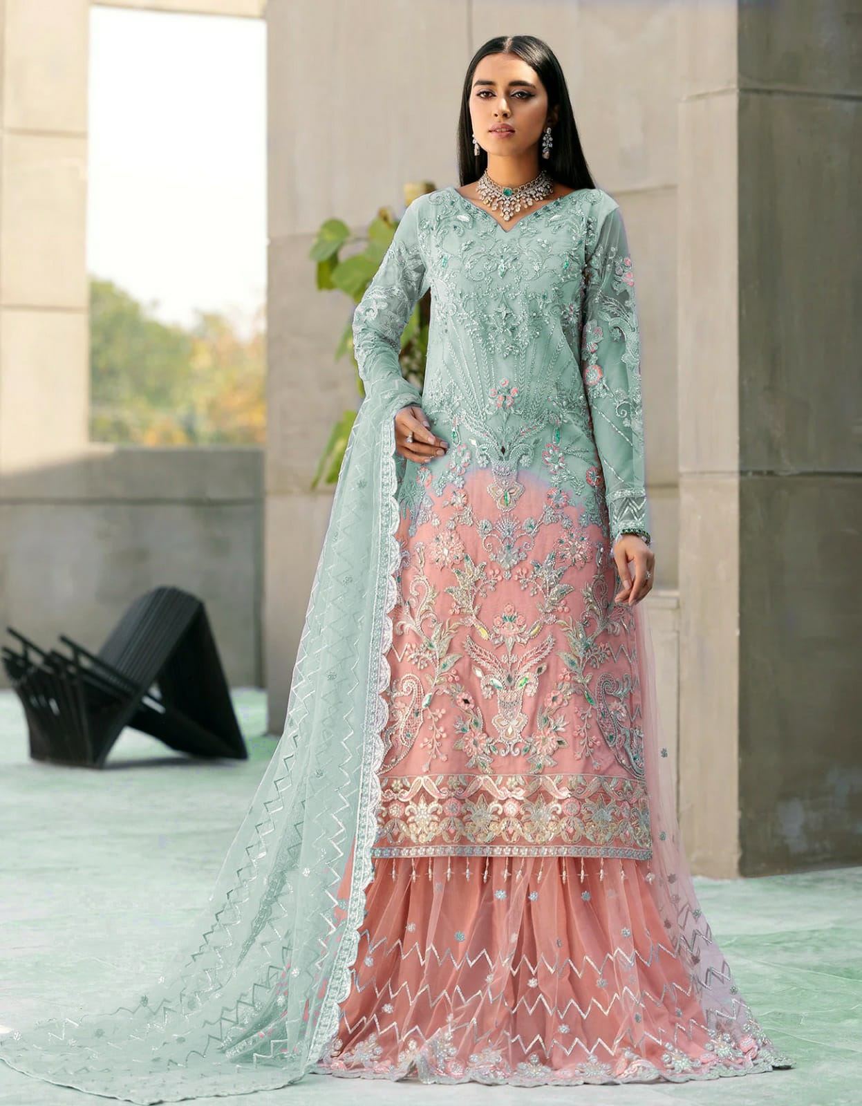 Emaan Adeel Organza Bridal Suit-Bridal Suits-Replica Zone