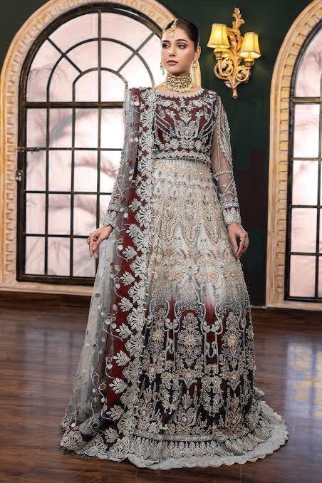 Emaan Adeel Net Frock-Bridal Suits-Replica Zone