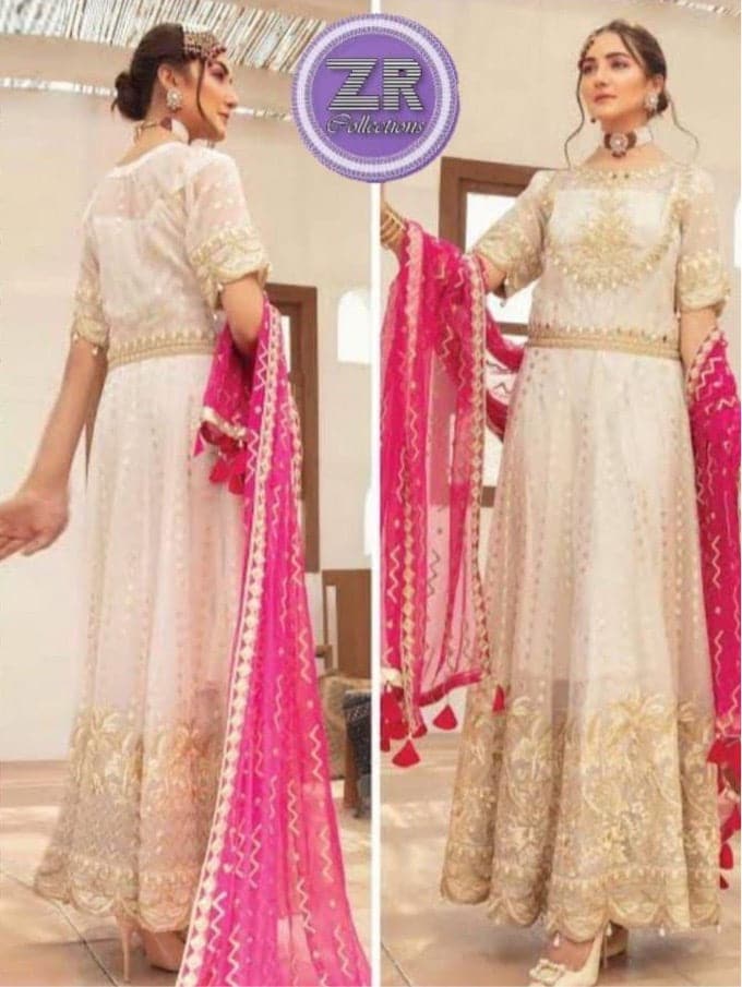 Emaan Adeel Net Frock-Bridal Suits-Replica Zone