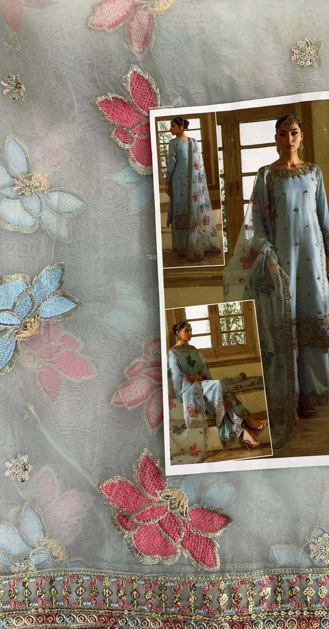 Emaan Adeel Organza Suit-Replica Suits-Replica Zone