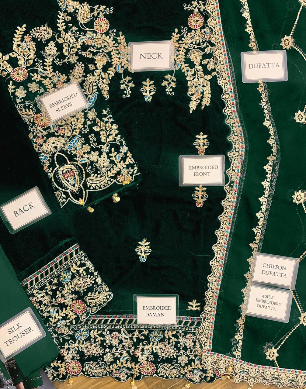 Emaan Adeel Velvet Suit-Replica Suits-Replica Zone