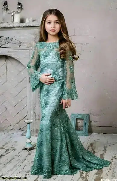 Embroidered Net Suit-Kids-Replica Zone