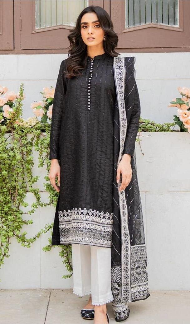 Embroidered Raw Silk Suit-Replica Suits-Replica Zone