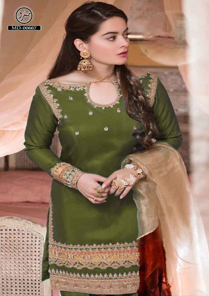 Erum Khan Organza Suit-Replica Suits-Replica Zone