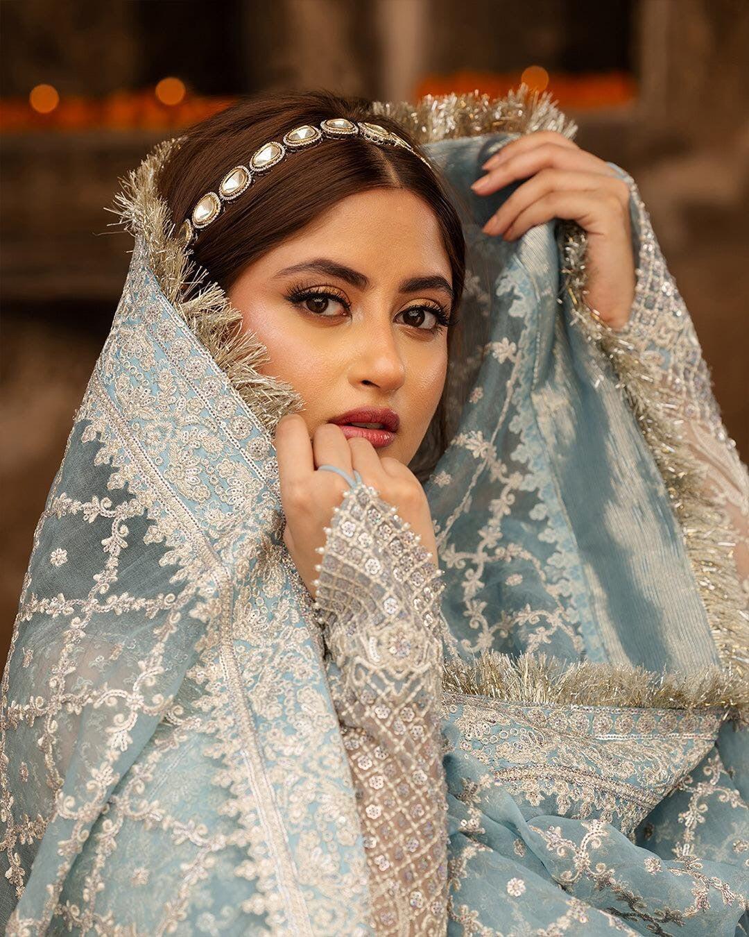 Faiza Saqlain Net Maxi-Bridal Suits-Replica Zone