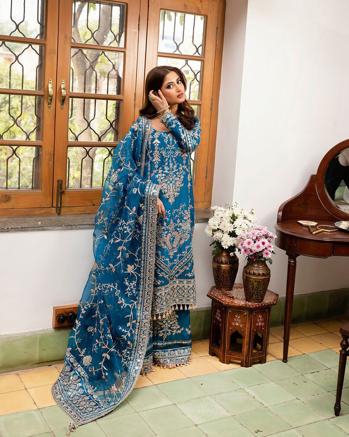 Faiza Saqlain Organza Suit-Replica Suits-Replica Zone