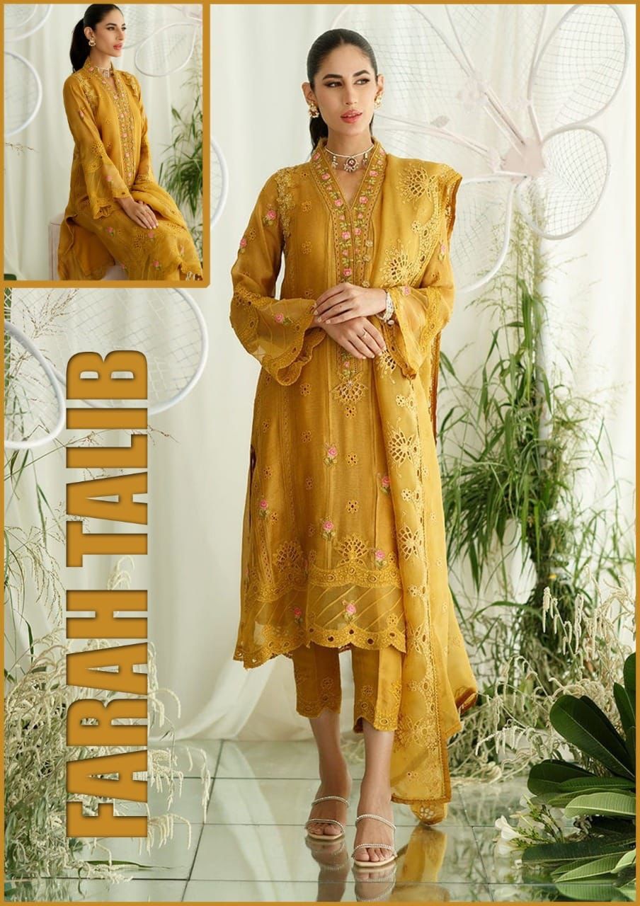 Farah Talib Cotton Suit-Cotton Suits-Replica Zone