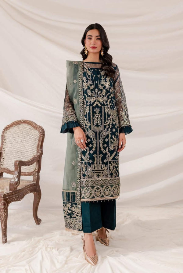 Farasha Organza Suit-Replica Suits-Replica Zone