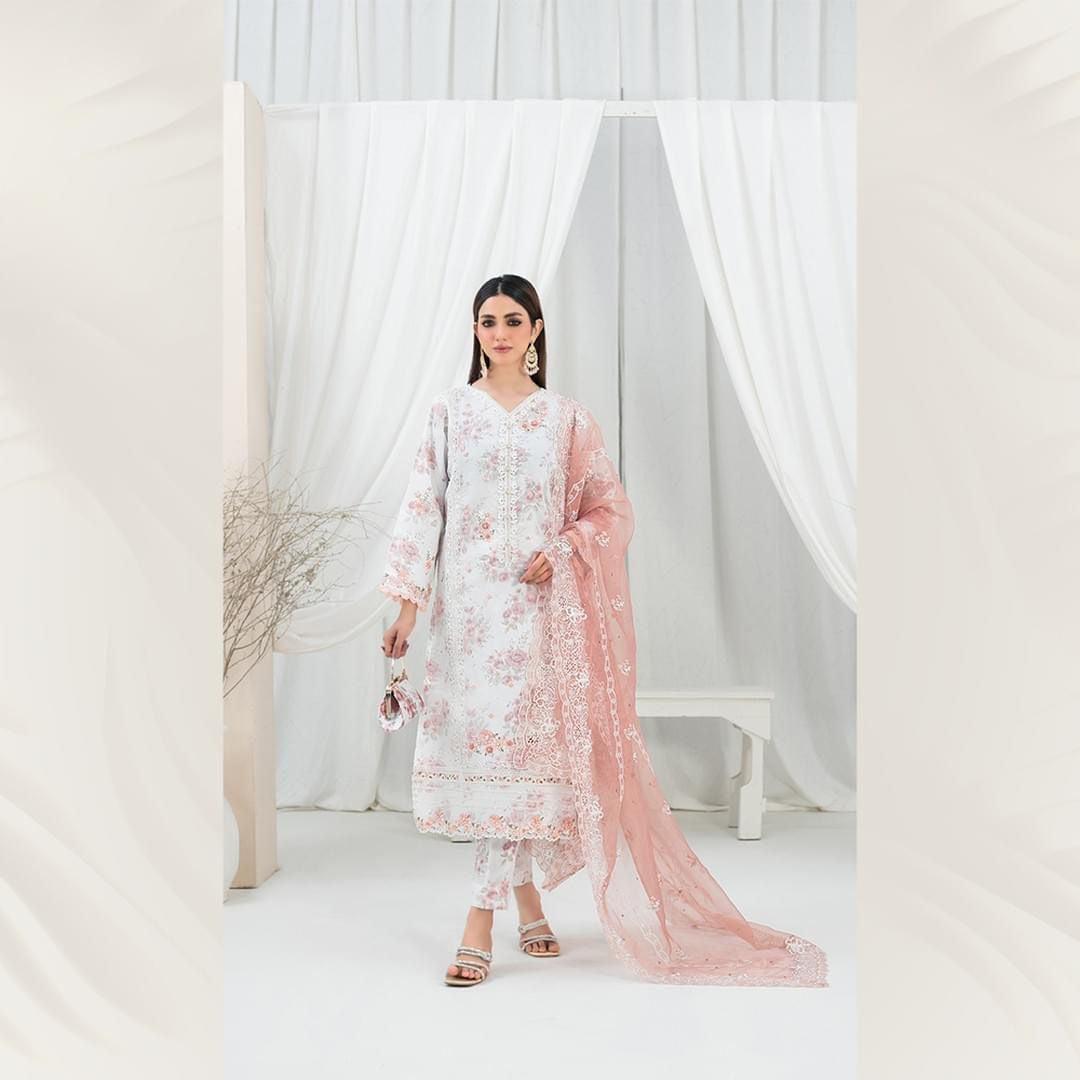 Farasha Organza Suit-Replica Suits-Replica Zone