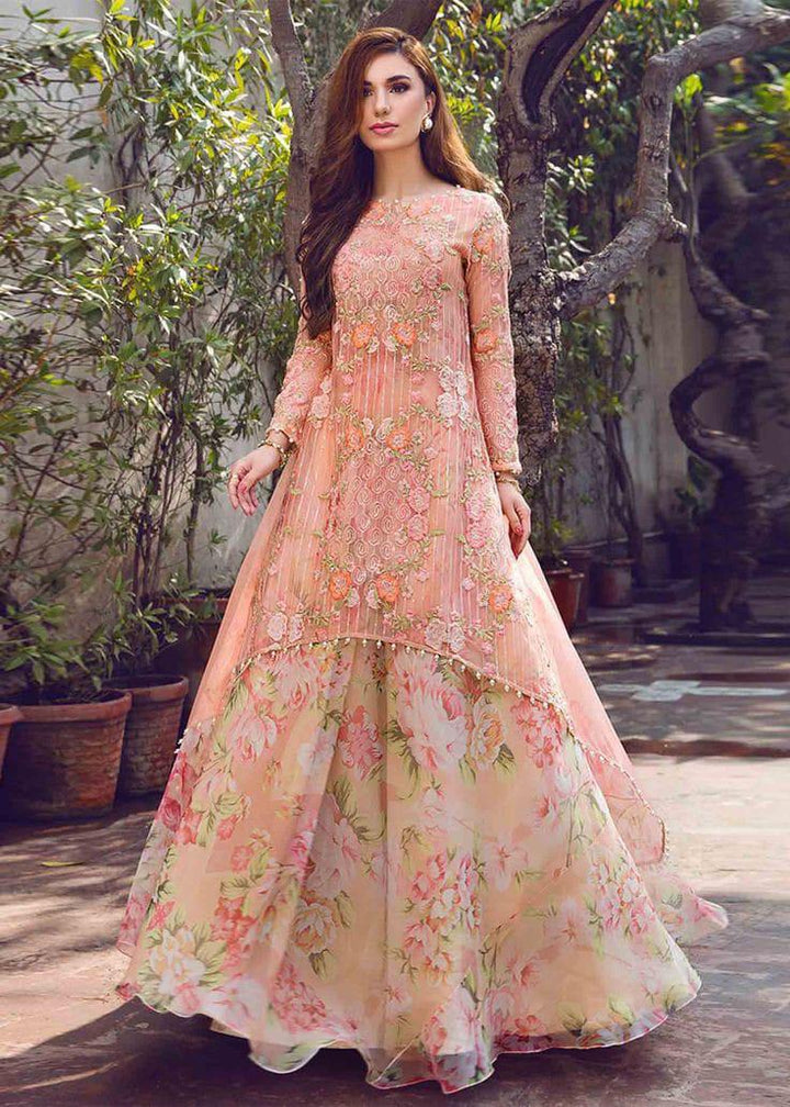 Floral Organza Bridal Suit-Bridal Suits-Replica Zone