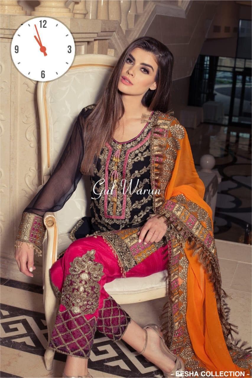 Gul Warun Chiffon Suit-Replica Suits-Replica Zone