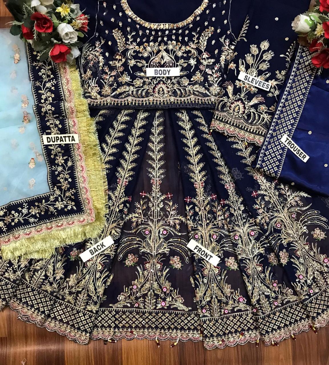 Gulaal Chiffon Frock-Bridal Suits-Replica Zone