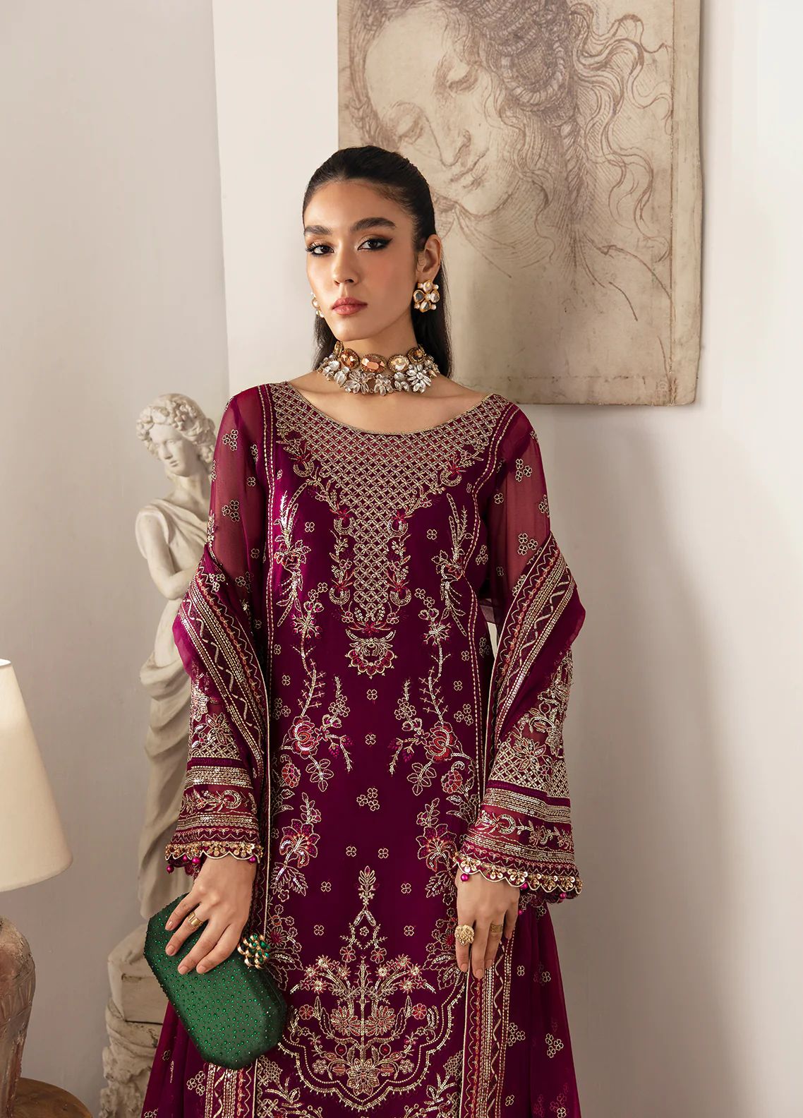 Gulaal Chiffon Suit-Replica Suits-Replica Zone