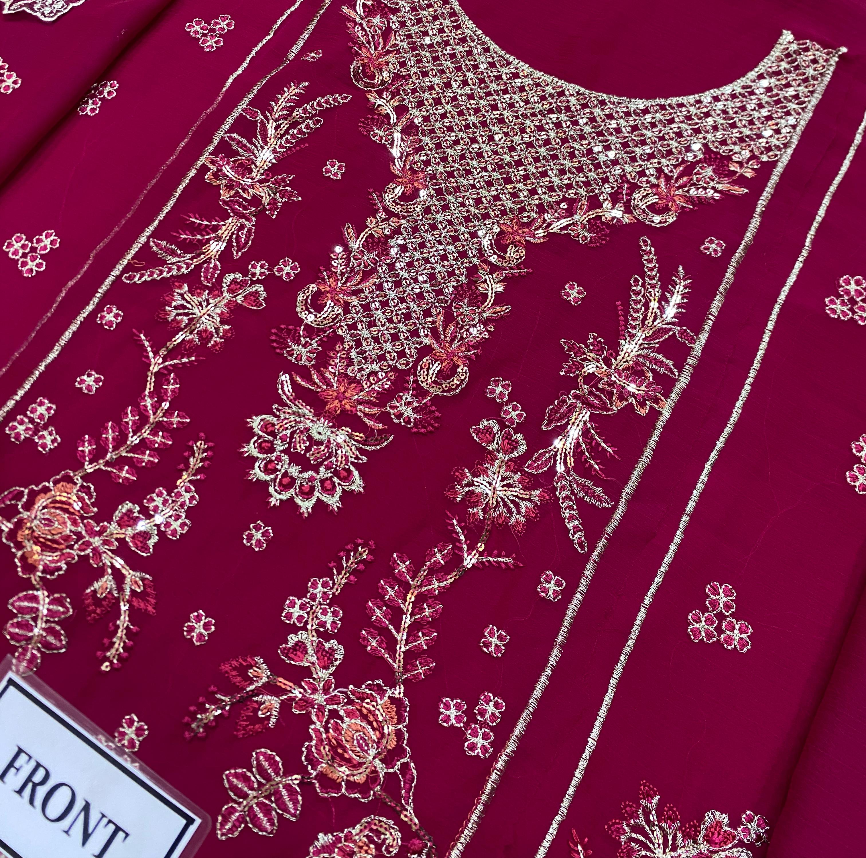 Gulaal Chiffon Suit-Replica Suits-Replica Zone