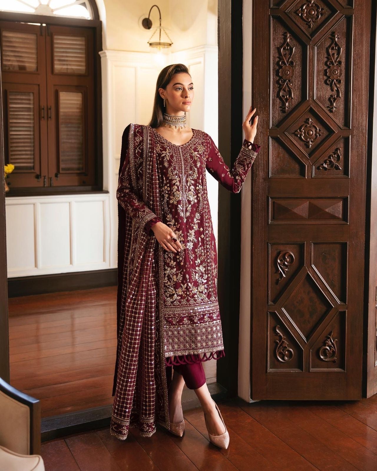 Gulaal Chiffon Suit-Replica Suits-Replica Zone