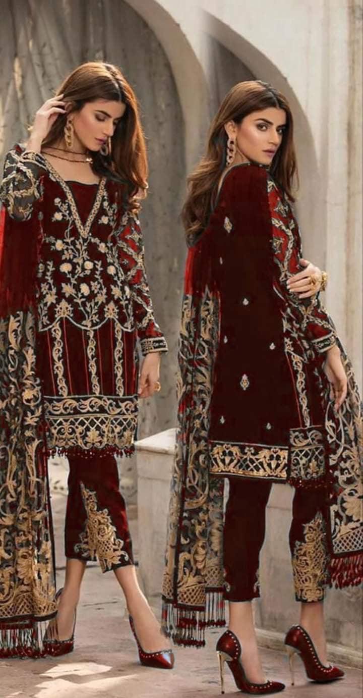 Gulaal Chiffon Suit-Replica Suits-Replica Zone